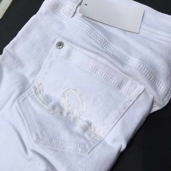 Seven7 by Seven Womens White Denim jeans shorts, NWT, rolled cuffed, size 4 - Picture 5 of 14